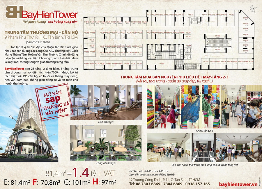 Sap kinh doanh tại thương xá BayHienTower