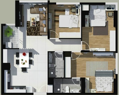 Bán căn hộ cao cấp 101m2 tại thương xá Bảy Hiền