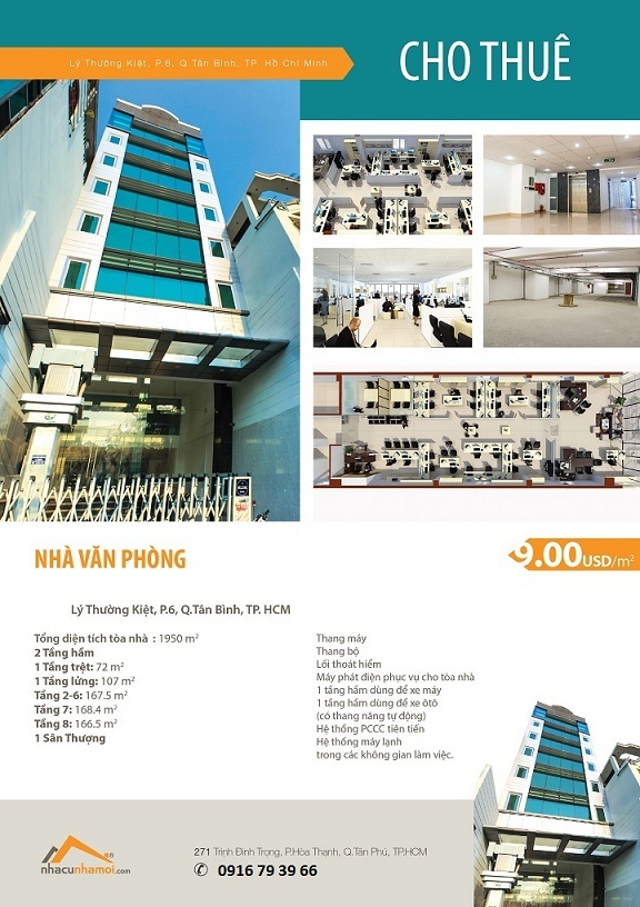 Văn phòng cao cấp Lý Thường Kiệt cho thuê