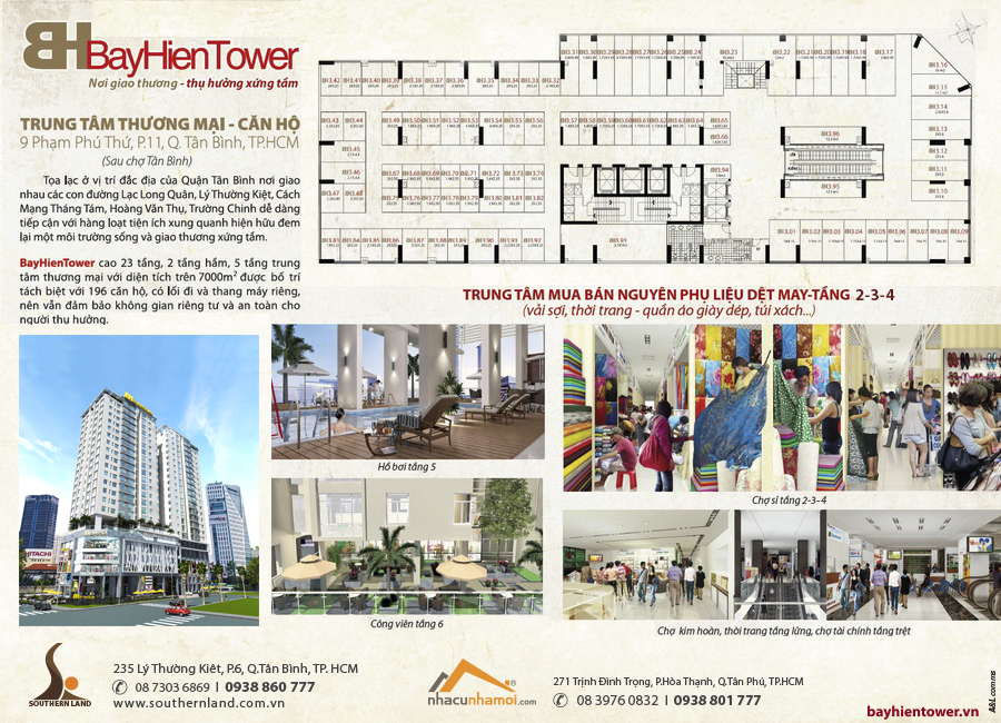 Sạp thương mại Bảy Hiền Tower - Giá tốt duy nhất ở chủ đầu tư