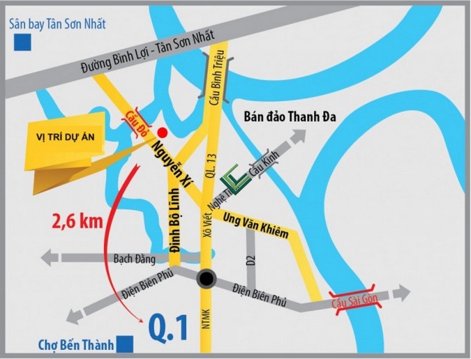 Căn hộ cao cấp trung tâm quận Bình Thạnh - view sông Saigon - Vị trí vàng chiến lược đầu tư vàng