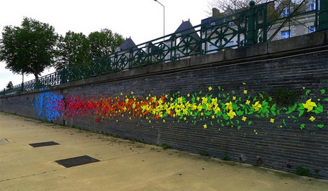 Nghệ thuật Origami đường phố tại Pháp