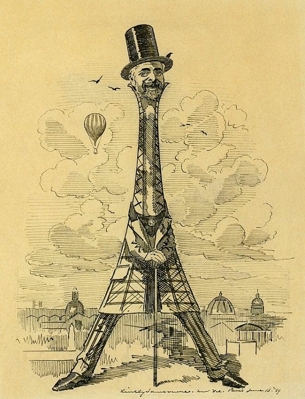 Ảnh biếm họa chế giễu Gustave Eiffel